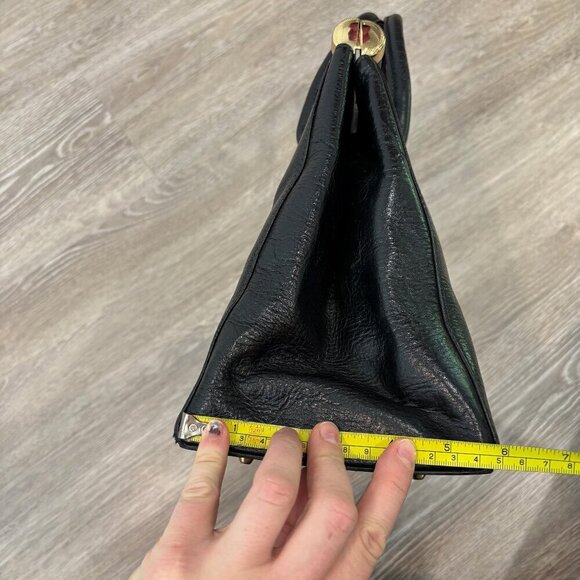 Vera Pelle Leather Hexagona Cowhide Handbag Made in Italy - Picture 10 of 12